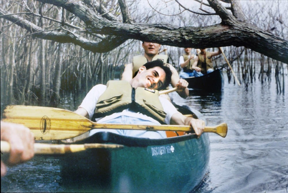 Photo of boy in canoe